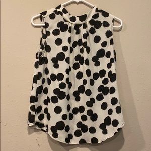 Polka Dot Tank Top Blouse